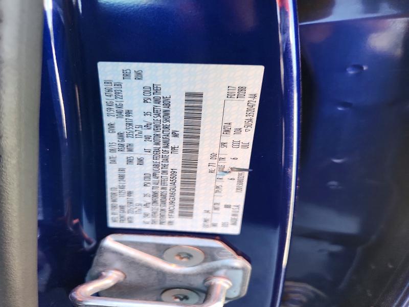 71459416 :رقم المزاد ، 1FMCU9GX6GUA55091 vin ، 2016 Ford Escape مزاد بيع