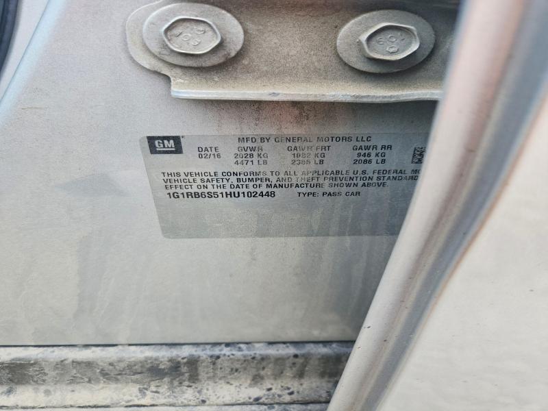 Aukcja sprzedaży 2017 Chevrolet Volt, vin: 1G1RB6S51HU102448, numer aukcji: 71503696