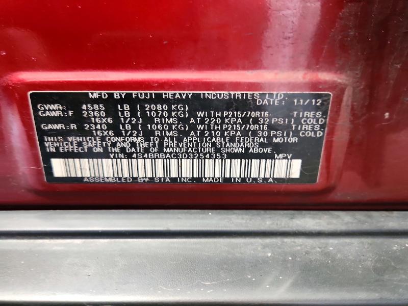 Продажа на аукционе авто 2013 Subaru Outback, vin: 4S4BRBAC3D3254353, номер лота: 72794586