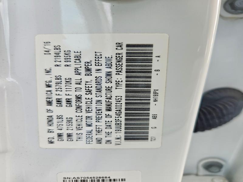 71215516 :رقم المزاد ، 19UUB3F54GA002453 vin ، 2016 Acura Tlx مزاد بيع