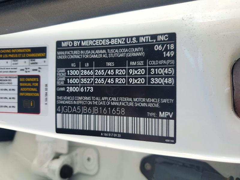 Продаж на аукціоні авто 2018 Mercedes-benz Gle, vin: 4JGDA5JB6JB161658, номер лоту: 72040446