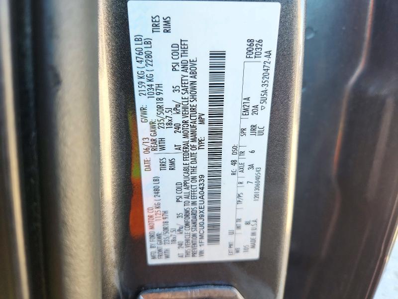 Продаж на аукціоні авто 2014 Ford Escape, vin: 1FMCU0J9XEUA04339, номер лоту: 72090136