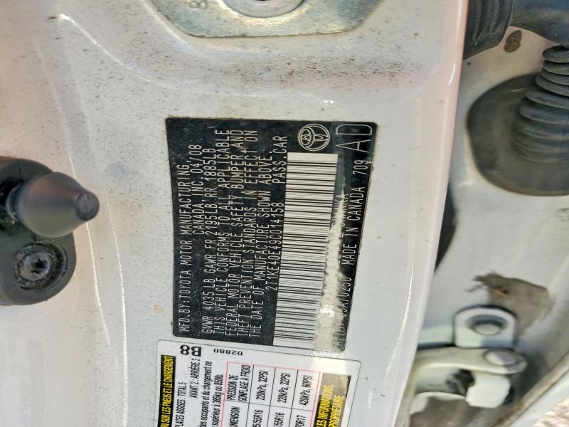 Продажа на аукционе авто 2009 Toyota Matrix, vin: 2T1KE40E49C014158, номер лота: 71269606