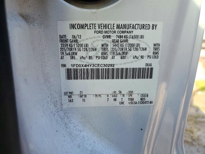 Продаж на аукціоні авто 2012 Ford F450, vin: 1FD0X4HY3CEC30292, номер лоту: 72798116