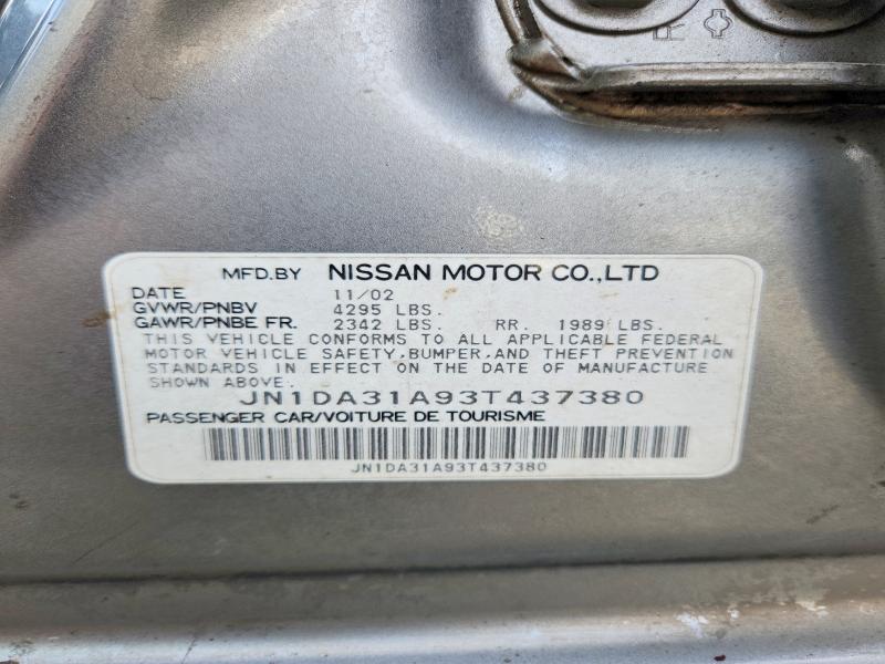Продажа на аукционе авто 2003 Nissan Maxima, vin: JN1DA31A93T437380, номер лота: 70837006