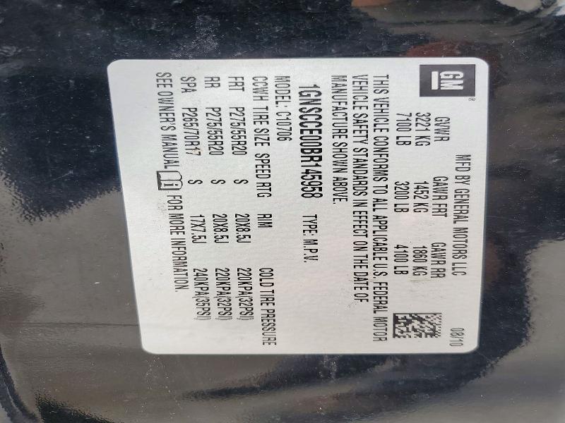 Aukcja sprzedaży 2011 Chevrolet Tahoe, vin: 1GNSCCE00BR145958, numer aukcji: 72663526