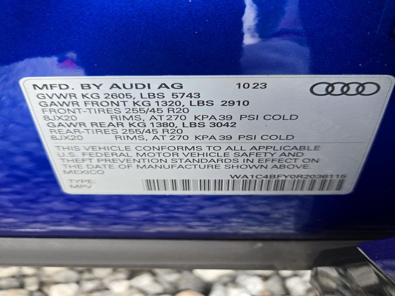 Продаж на аукціоні авто 2024 Audi Sq5, vin: WA1C4BFY0R2036115, номер лоту: 70477486