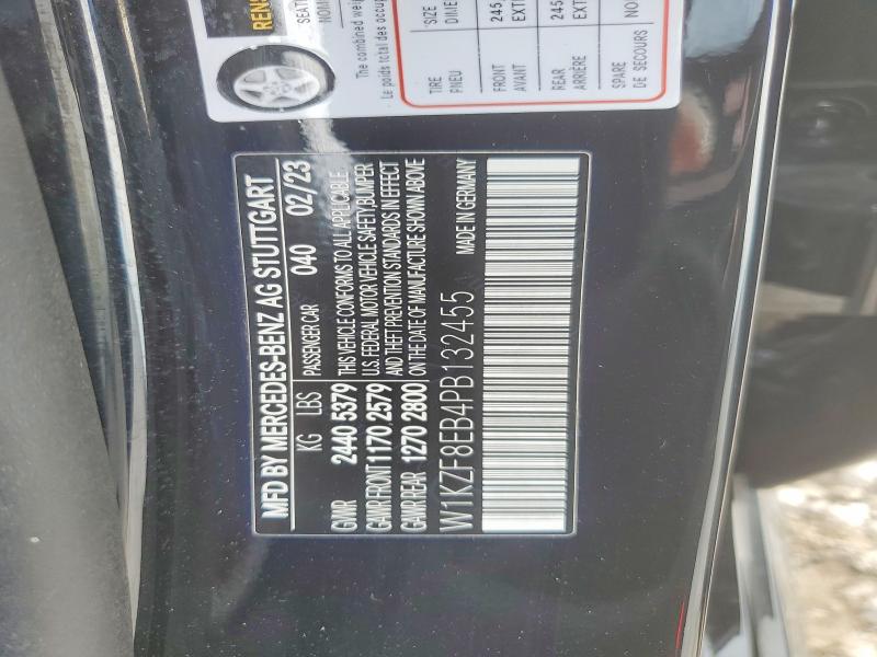 71717906 :رقم المزاد ، W1KZF8EB4PB132455 vin ، 2023 Mercedes-benz E مزاد بيع