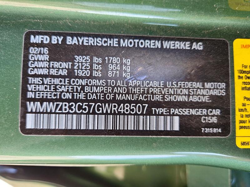 Продаж на аукціоні авто 2016 Mini Cooper, vin: WMWZB3C57GWR48507, номер лоту: 73409466