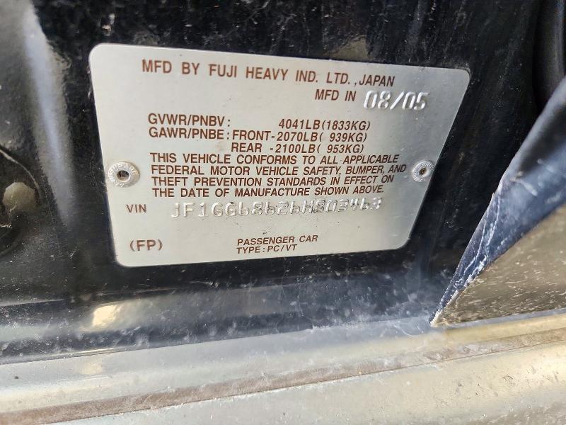2006 Subaru Impreza მანქანა იყიდება აუქციონზე, vin: JF1GG68626H803463, აუქციონის ნომერი: 72164766