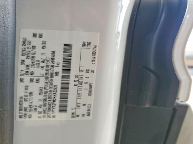 71301046 :رقم المزاد ، 1FTYR2YM2KKA52927 vin ، 2019 Ford Transit مزاد بيع