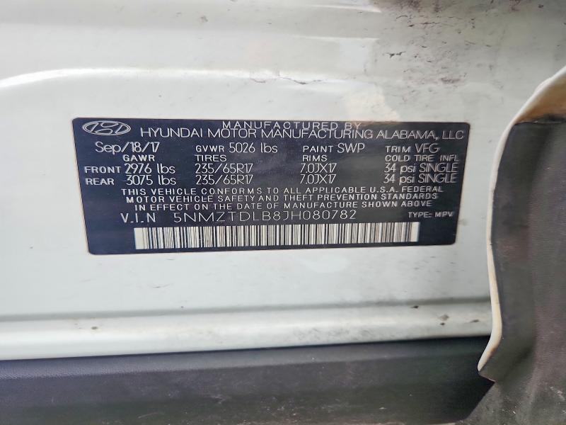 Продажа на аукционе авто 2018 Hyundai Santa Fe Sport, vin: 5NMZTDLB8JH080782, номер лота: 70938236
