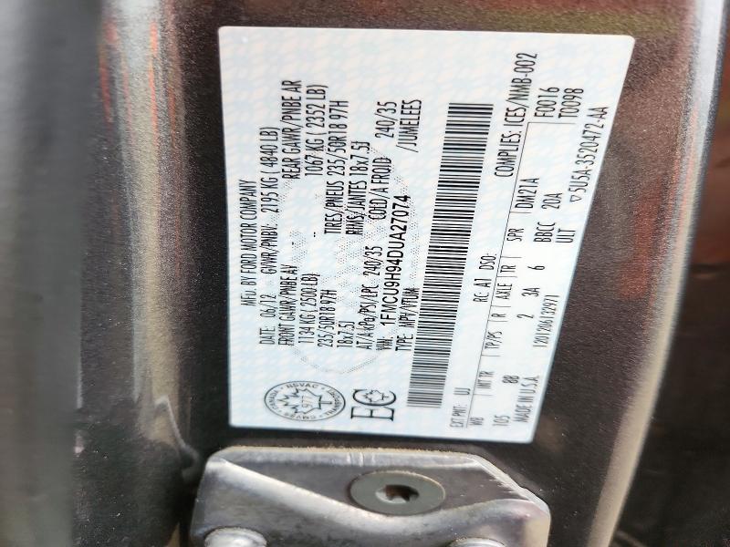 71264536 :رقم المزاد ، 1FMCU9H94DUA27074 vin ، 2013 Ford Escape مزاد بيع