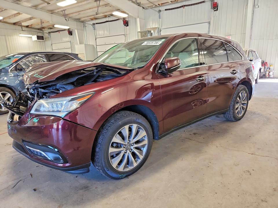 70835706 :رقم المزاد ، 5FRYD4H43EB040666 vin ، 2014 Acura Mdx مزاد بيع