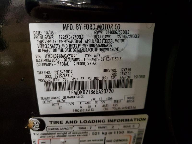 Aukcja sprzedaży 2006 Ford Freestyle, vin: 1FMDK02186GA23720, numer aukcji: 70547216