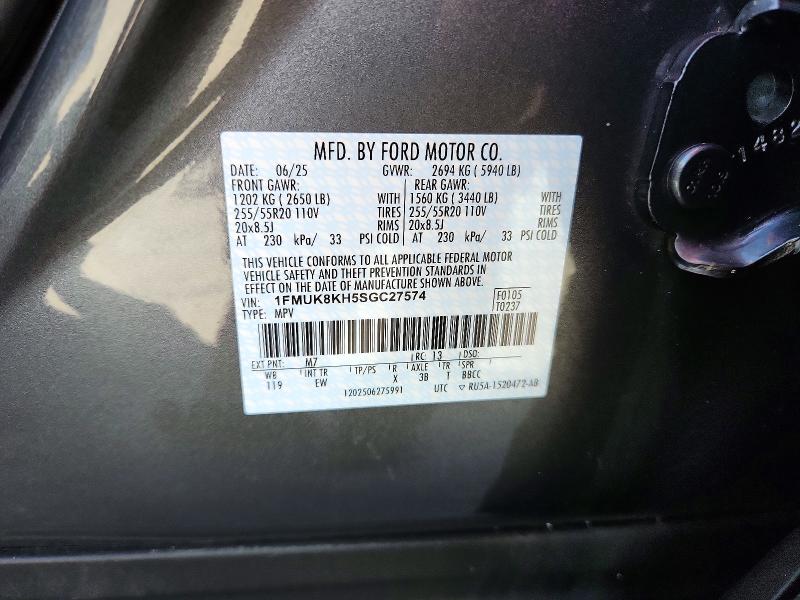 Продажа на аукционе авто 2025 Ford Explorer, vin: 1FMUK8KH5SGC27574, номер лота: 73549546