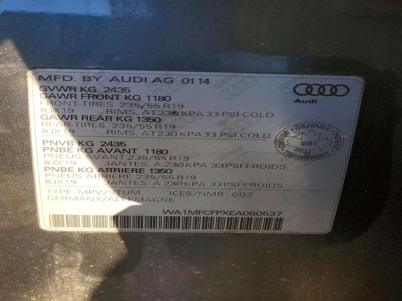 Продажа на аукционе авто 2014 Audi Q5, vin: WA1MFCFPXEA080537, номер лота: 71089916