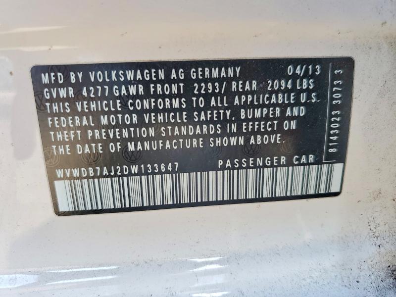 Продаж на аукціоні авто 2013 Volkswagen Golf, vin: WVWDB7AJ2DW133647, номер лоту: 71893226