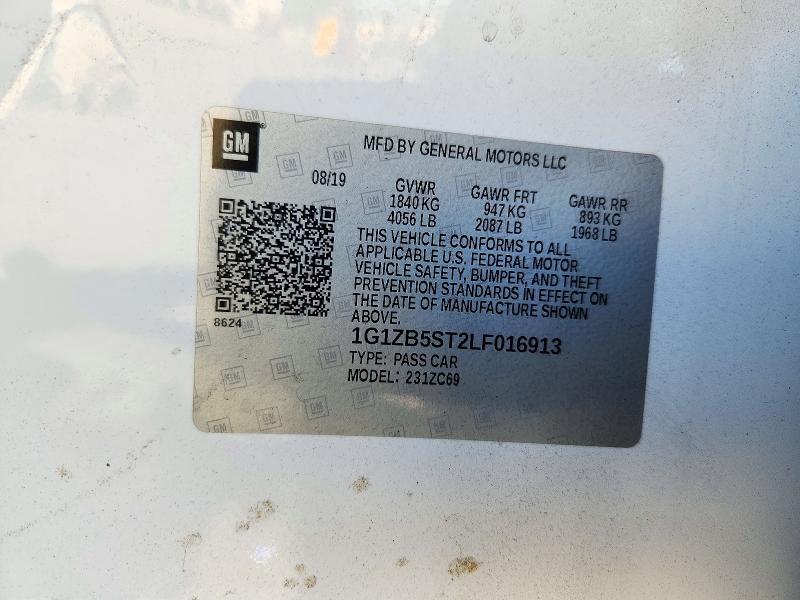 Продаж на аукціоні авто 2020 Chevrolet Malibu, vin: 1G1ZB5ST2LF016913, номер лоту: 71302336
