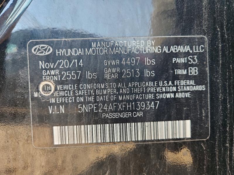 Продаж на аукціоні авто 2015 Hyundai Sonata, vin: 5NPE24AFXFH139347, номер лоту: 71450626