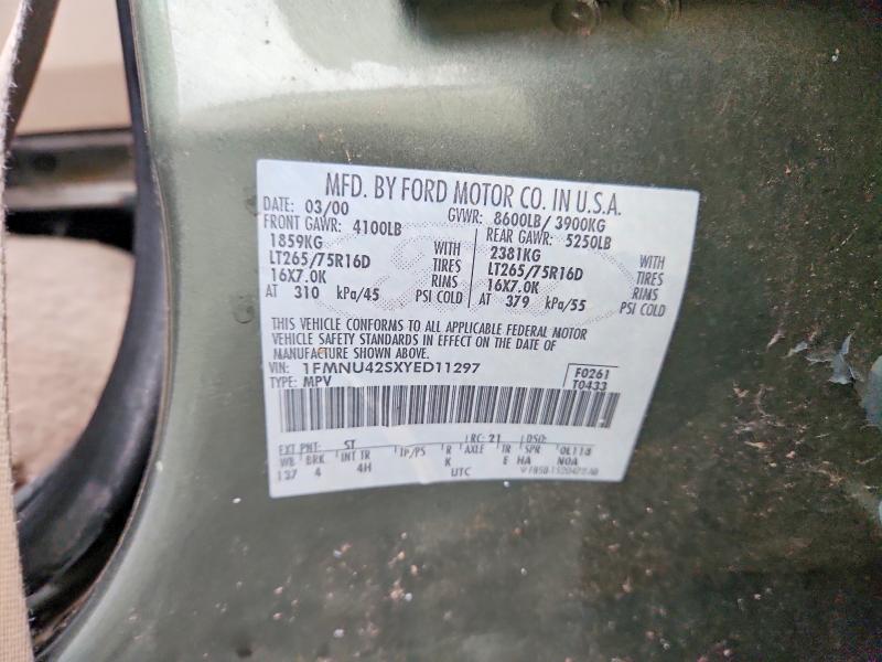 Продажа на аукционе авто 2000 Ford Excursion, vin: 1FMNU42SXYED11297, номер лота: 71446836