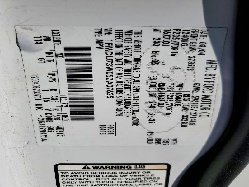 2005 Ford Explorer მანქანა იყიდება აუქციონზე, vin: 1FMDU73W05ZA07625, აუქციონის ნომერი: 72728646