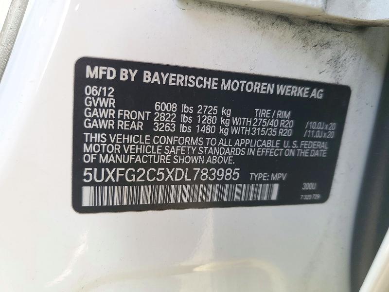 Продажа на аукционе авто 2013 Bmw X6, vin: 5UXFG2C5XDL783985, номер лота: 73372196