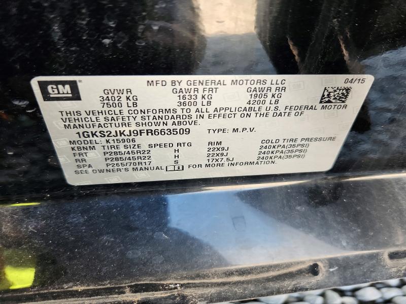 Продаж на аукціоні авто 2015 Gmc Yukon Xl, vin: 1GKS2JKJ9FR663509, номер лоту: 71439576