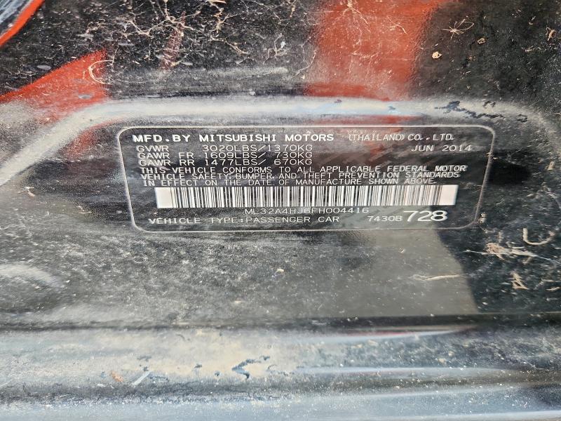 71425646 :رقم المزاد ، ML32A4HJ6FH004416 vin ، 2015 Mitsubishi Mirage مزاد بيع