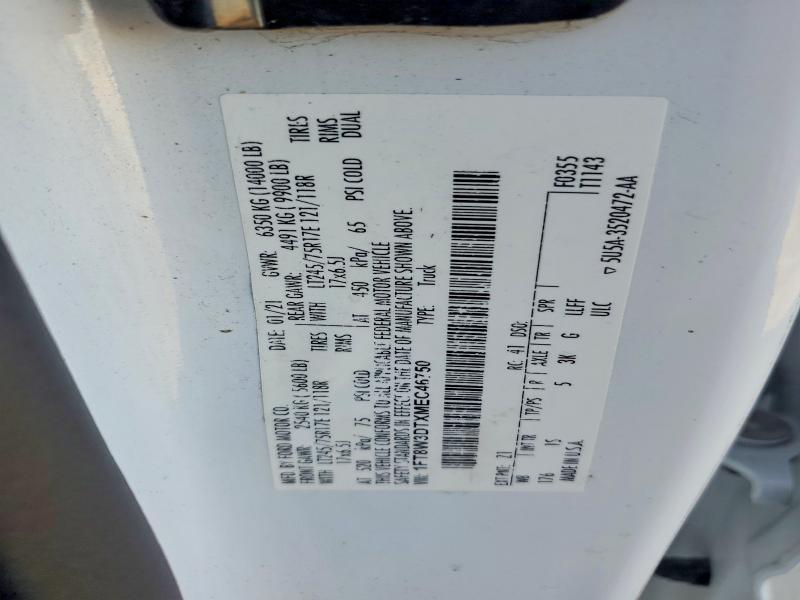 2021 Ford F350 მანქანა იყიდება აუქციონზე, vin: 1FT8W3DTXMEC46750, აუქციონის ნომერი: 71727996