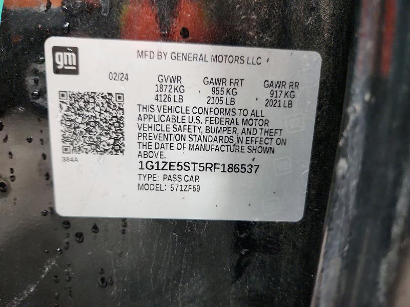 Продаж на аукціоні авто 2024 Chevrolet Malibu, vin: 1G1ZE5ST5RF186537, номер лоту: 72511136