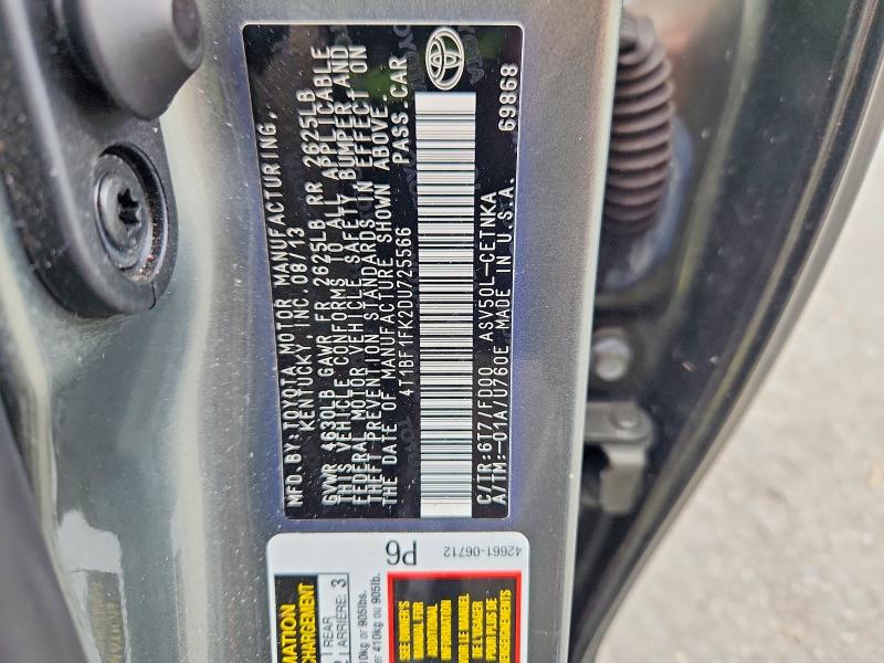 Продаж на аукціоні авто 2013 Toyota Camry, vin: 4T1BF1FK2DU725566, номер лоту: 71243216