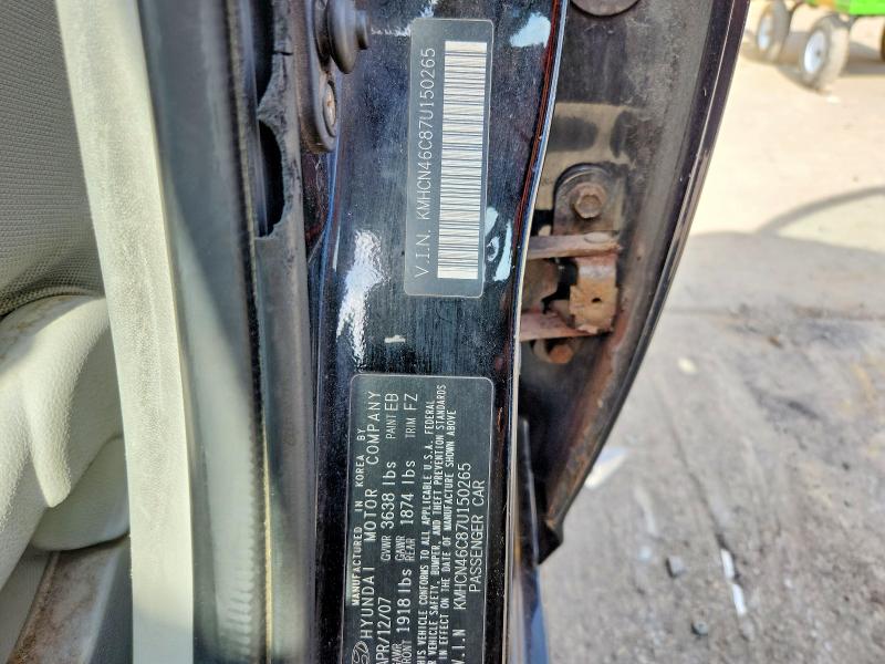 Aukcja sprzedaży 2007 Hyundai Accent, vin: KMHCN46C87U150265, numer aukcji: 70770096