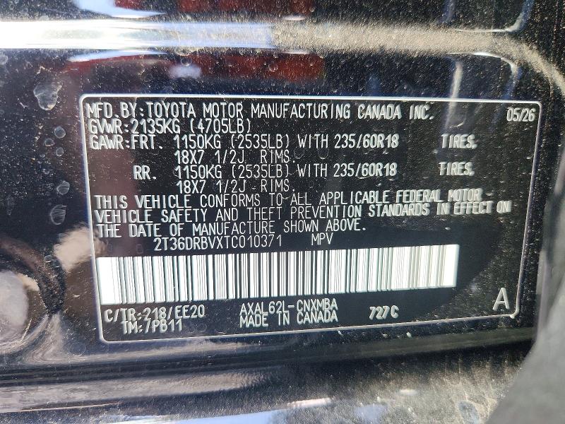 Aukcja sprzedaży 2026 Toyota Rav4, vin: 2T36DRBVXTC010371, numer aukcji: 71591766