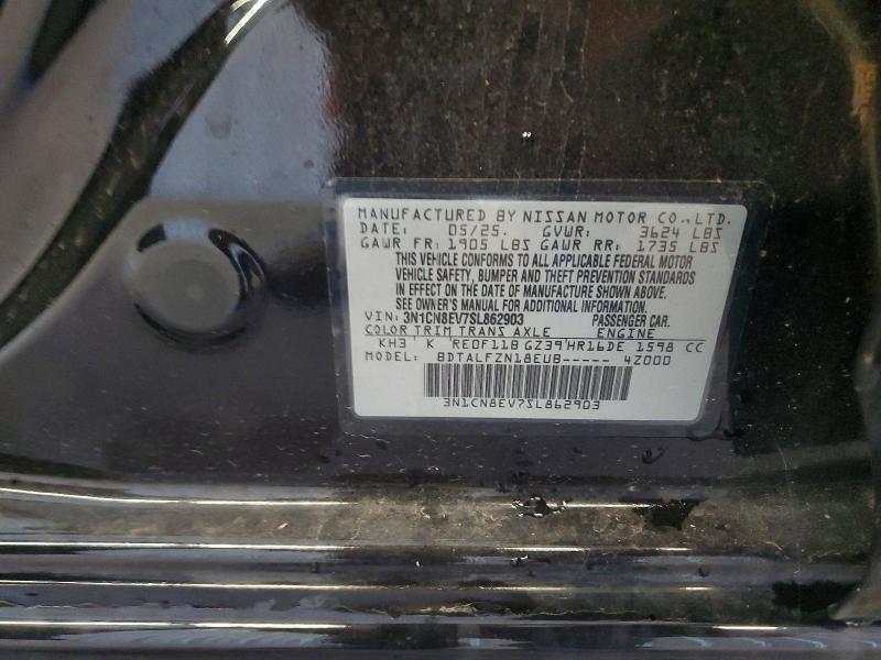 Продажа на аукционе авто 2025 Nissan Versa, vin: 3N1CN8EV7SL862903, номер лота: 71353306