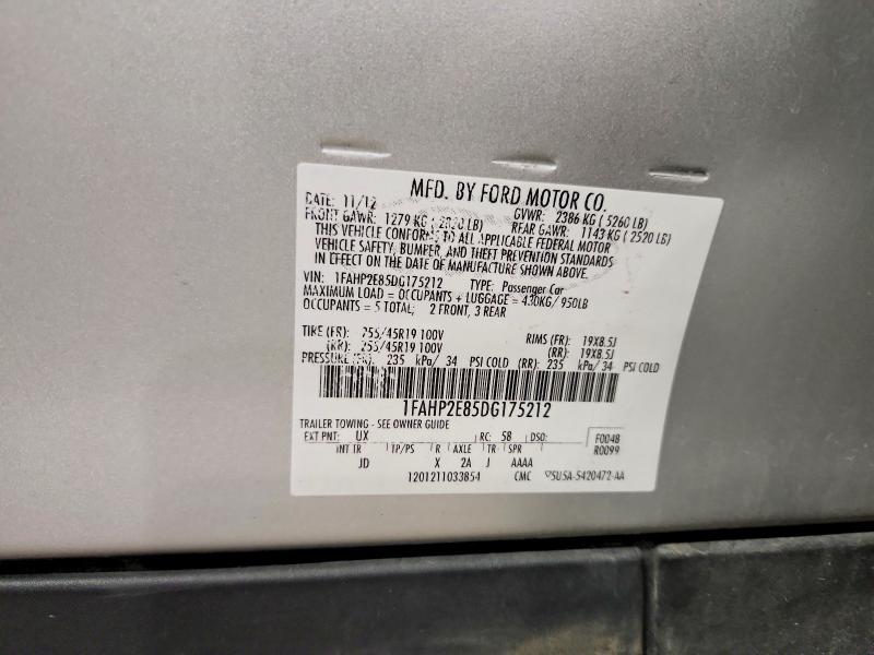 Продаж на аукціоні авто 2013 Ford Taurus, vin: 1FAHP2E85DG175212, номер лоту: 71572436