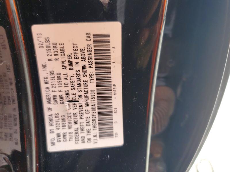 72332796 :رقم المزاد ، 1HGCR2F50DA115930 vin ، 2013 Honda Accord مزاد بيع