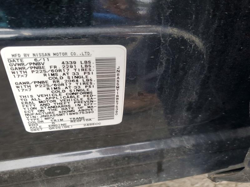 Aukcja sprzedaży 2011 Nissan Rogue, vin: JN8AS5MT1BW575390, numer aukcji: 71516126