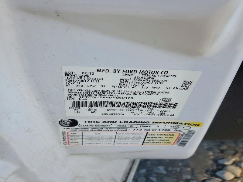 Aukcja sprzedaży 2013 Ford F150, vin: 1FTFW1EF9DFB68170, numer aukcji: 71938626