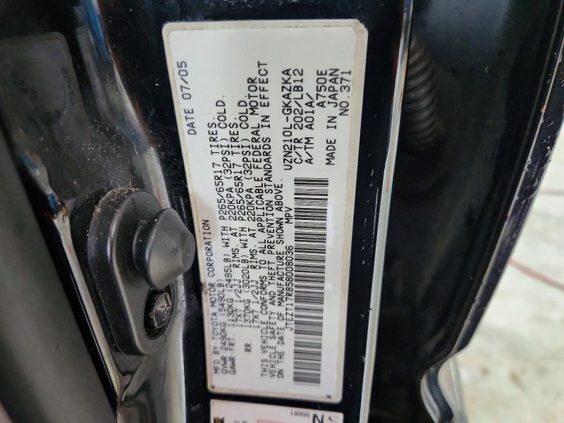 Aukcja sprzedaży 2005 Toyota 4runner, vin: JTEZT17R858008036, numer aukcji: 71334856