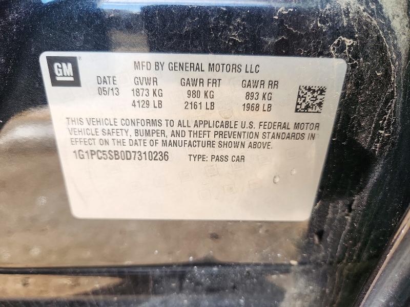 Продаж на аукціоні авто 2013 Chevrolet Cruze, vin: 1G1PC5SB0D7310236, номер лоту: 72359486
