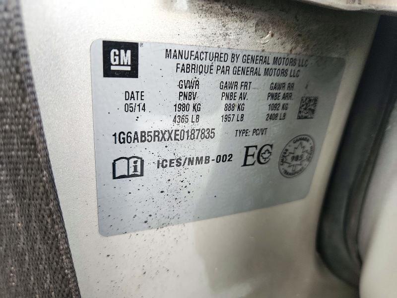 Продаж на аукціоні авто 2014 Cadillac Ats, vin: 1G6AB5RXXE0187835, номер лоту: 72905426
