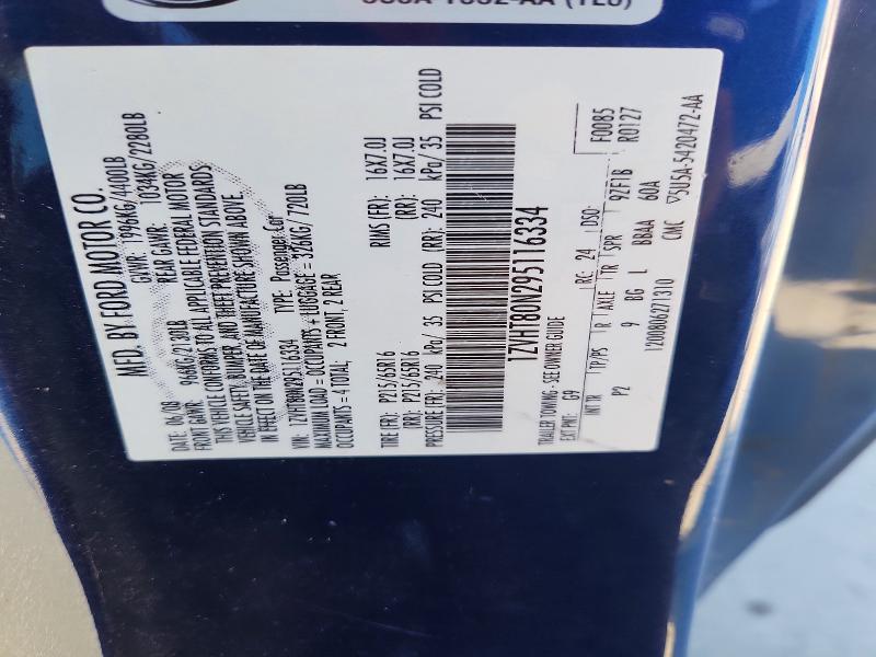 71499516 :رقم المزاد ، 1ZVHT80N295116334 vin ، 2009 Ford Mustang مزاد بيع