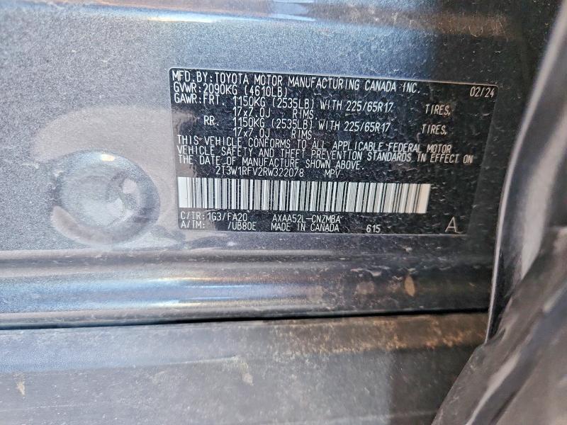 Продаж на аукціоні авто 2024 Toyota Rav4, vin: 2T3W1RFV2RW322078, номер лоту: 71289886