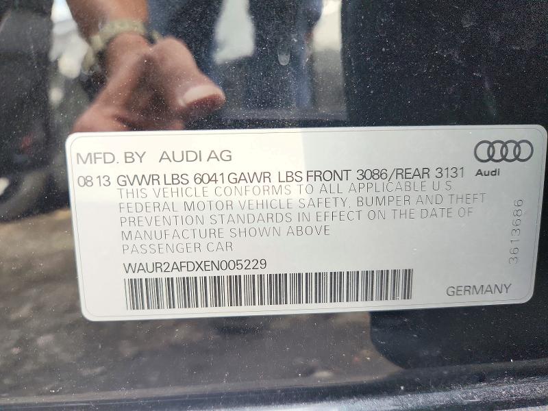 Продажа на аукционе авто 2014 Audi A8, vin: WAUR2AFDXEN005229, номер лота: 71661906