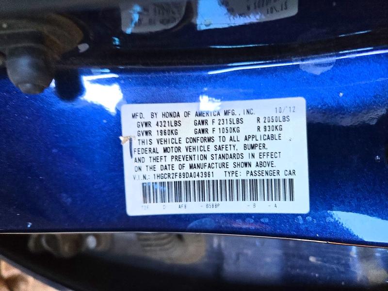 Aukcja sprzedaży 2013 Honda Accord, vin: 1HGCR2F89DA043961, numer aukcji: 71484126