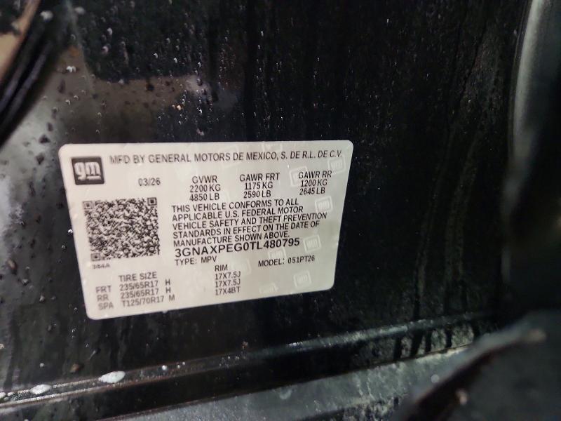 69876016 :رقم المزاد ، 3GNAXPEG0TL480795 vin ، 2026 Chevrolet Equinox مزاد بيع