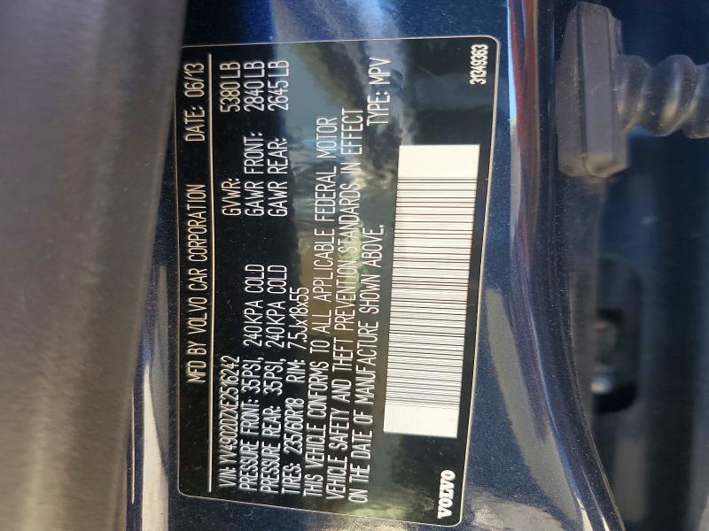 2014 Volvo Xc60 მანქანა იყიდება აუქციონზე, vin: YV4902DZXE2516242, აუქციონის ნომერი: 71995256