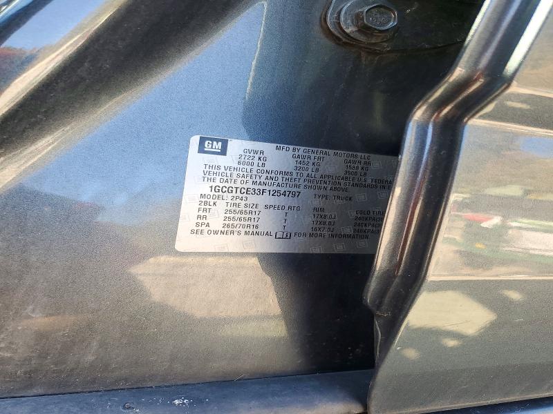 72920136 :رقم المزاد ، 1GCGTCE33F1254797 vin ، 2015 Chevrolet Colorado مزاد بيع