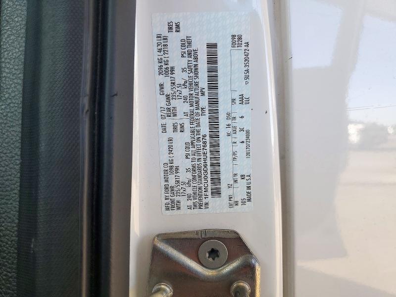 2017 Ford Escape მანქანა იყიდება აუქციონზე, vin: 1FMCU0GD6HUE76876, აუქციონის ნომერი: 73282316
